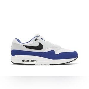 Nike Air Max 1 Men's White and Royal Blue Sneakers